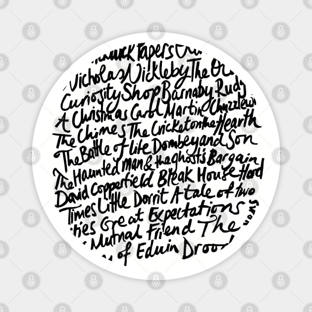 Charles Dickens Novels Magnet by louweasely
